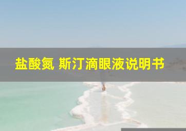 盐酸氮 斯汀滴眼液说明书